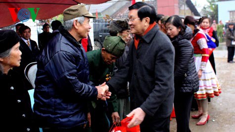 Chủ tịch nước kiểm tra tuyến biên giới tỉnh Cao Bằng - ảnh 1